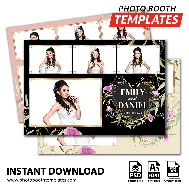 Wildflower Heart 4-pose Postcard