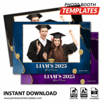 Graduation Glitter Postcard