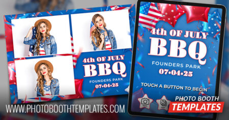 july 4th patriotic american photo booth templates