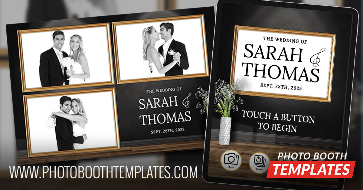 formal art gallery wedding photo booth templates