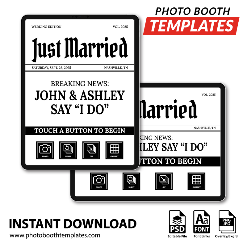 Love Story iPad Welcome Screens