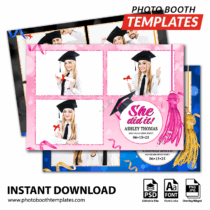 Glittering Graduation 3-pose Postcard