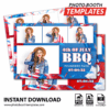 Patriotic Spirit 4-pose Postcard