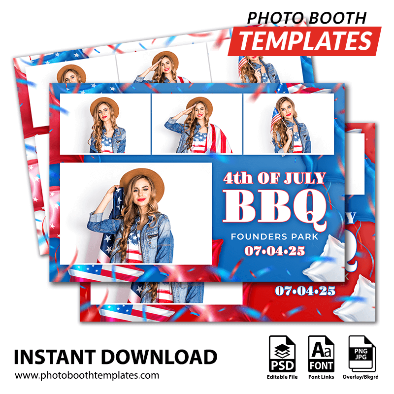 Patriotic Spirit 4-pose Postcard