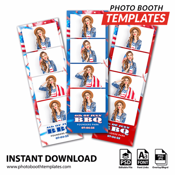 Patriotic Spirit 4-up Strips