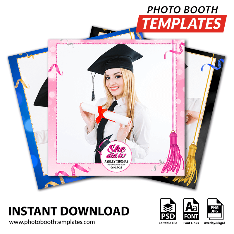 Glittering Graduation Square