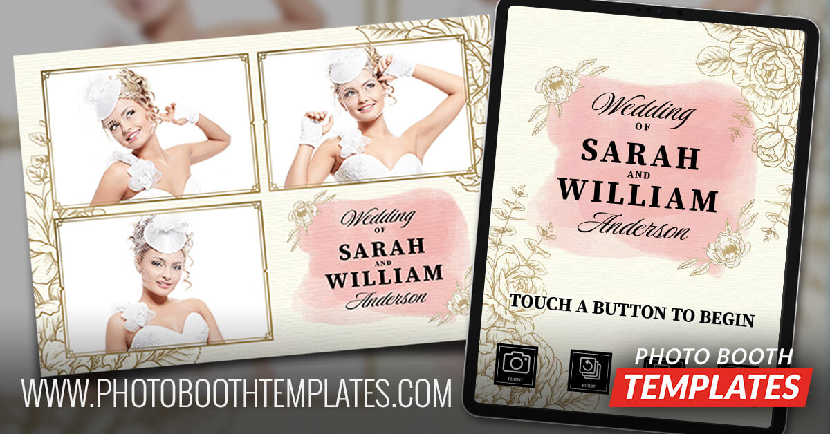 elegant formal wedding photo booth templates