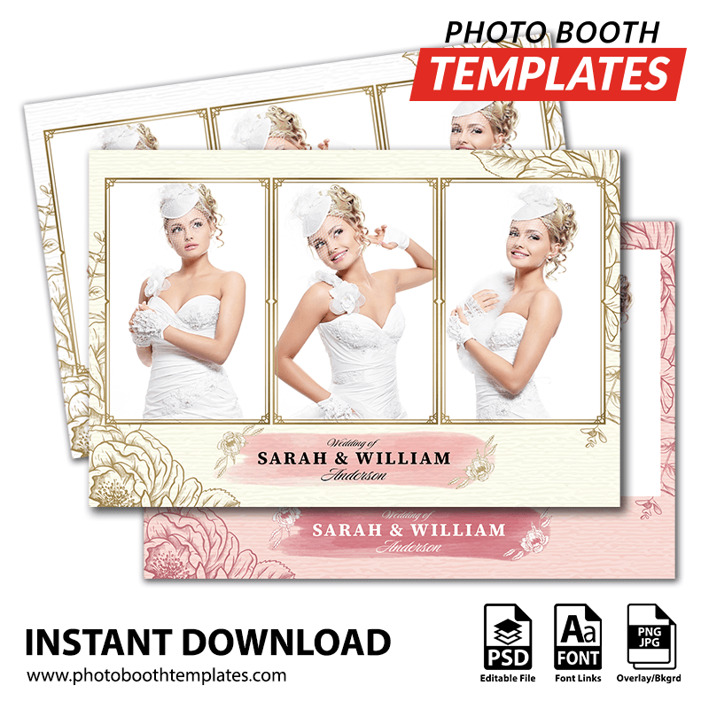 Timeless Roses 3-pose Postcard