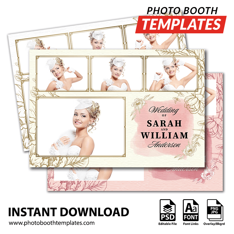 Timeless Roses 4-pose Postcard
