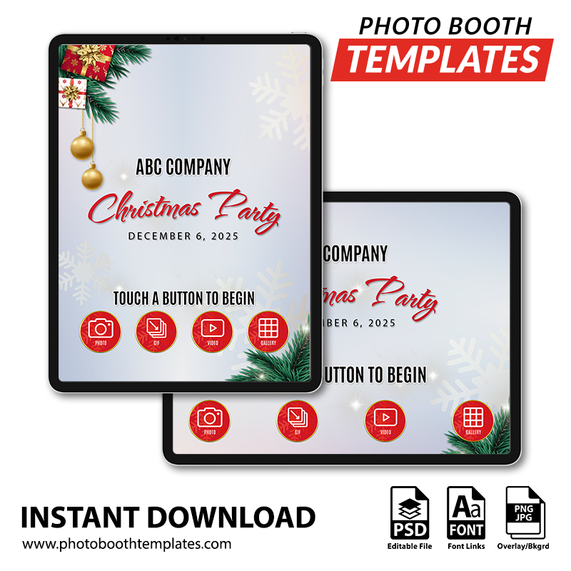 Holiday Corporate Party iPad Welcome Screens 1 Holiday Corporate Party iPad Welcome Screens