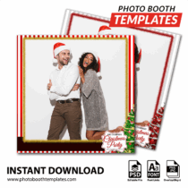 360 Photo Booth Template Overlays 23 Corporate Christmas Party Square