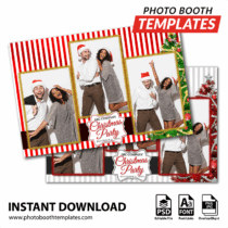 Corporate Christmas Party 3-pose Postcard 1 Corporate Christmas Party 3-pose Postcard