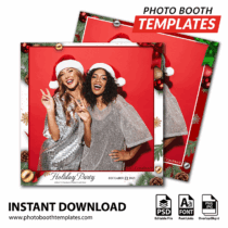 360 Photo Booth Template Overlays 21 Season’s Sparkle Square