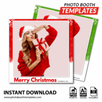 360 Photo Booth Template Overlays 22 A Snowy Christmas Square