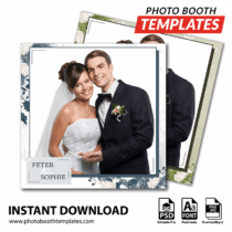 360 Photo Booth Template Overlays 17 Winter I Do Square