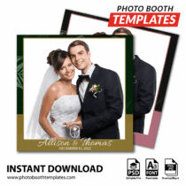 360 Photo Booth Template Overlays 20 Tropical Vows Square