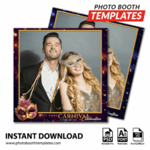 360 Photo Booth Template Overlays 15 Masquerade Royale Square