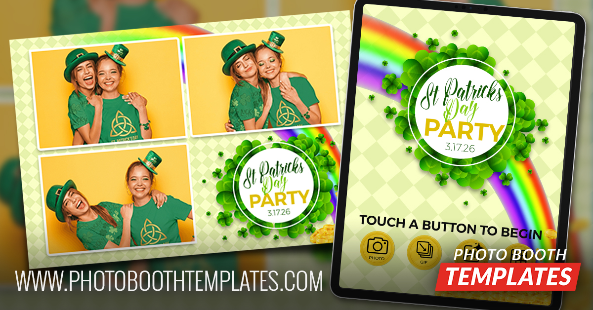 St Patrick's Lucky Vibes Photo Booth Templates Theme 7 new templates image st patricks lucky vibe photo booth templates