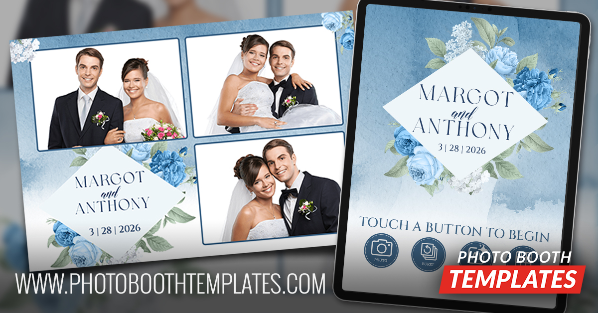Watercolor Floral Wedding Photo Booth Templates Theme 3 new templates image watercolor floral wedding photo booth templates