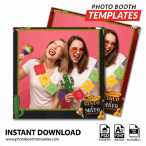 360 Photo Booth Template Overlays 6 Vibra Fiesta Square