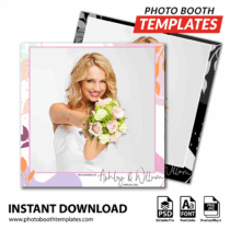 360 Photo Booth Template Overlays 7 Abstract Vows Square