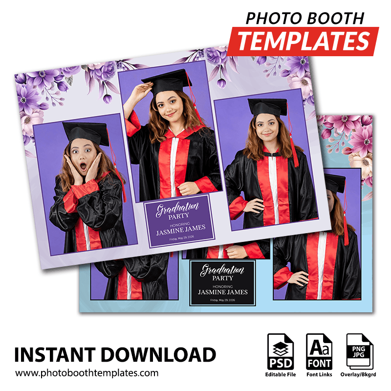 PSD Photo Booth Templates, Overlays, Screens & Buttons