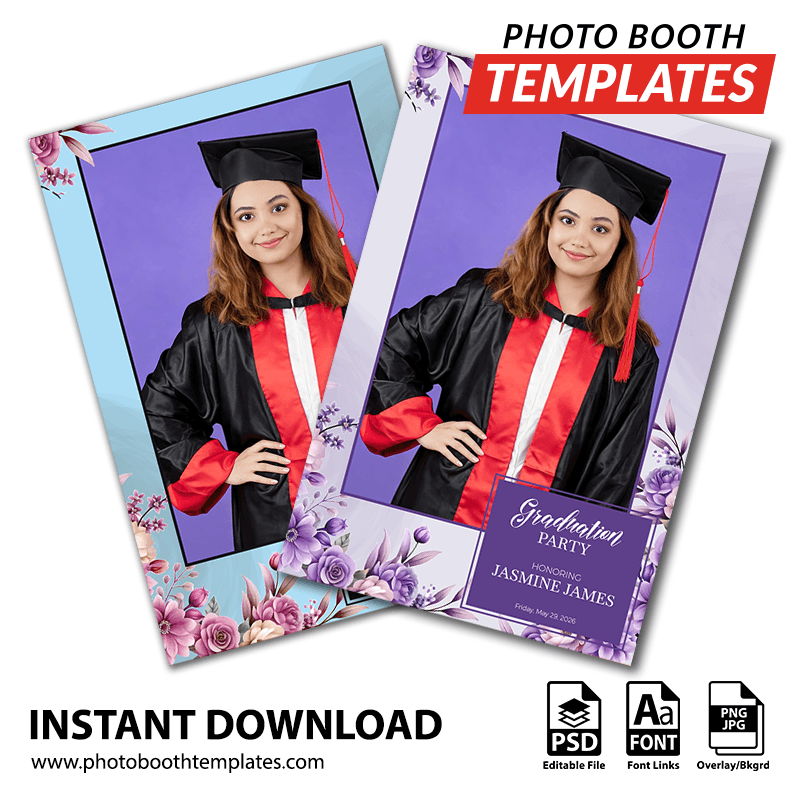 Floral Graduation Portrait