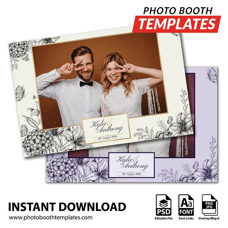 Butterfly Wedding Postcard