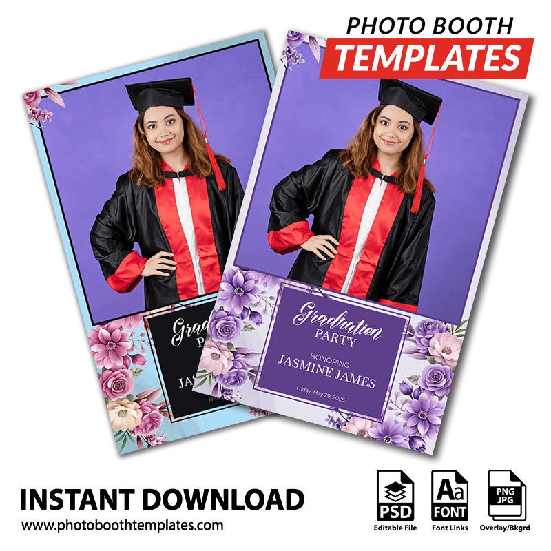 Floral Graduation iPad Portrait