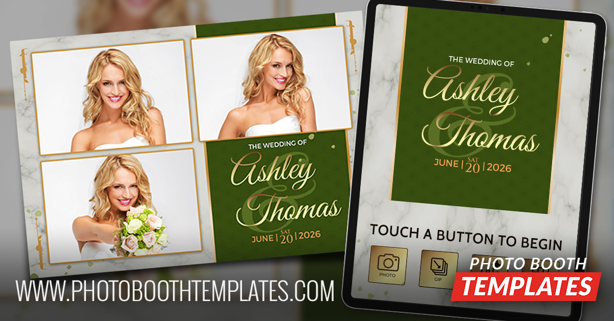 Marble Luxe Wedding Photo Booth Templates Theme 1 new templates image marble luxe wedding photo booth templates