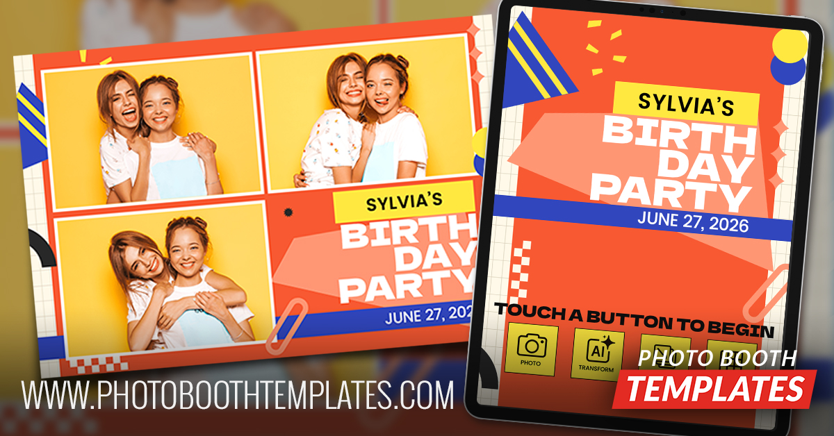new templates image geometric birthday photo booth templates