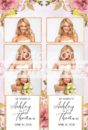 Botanical Cherry Blossom 3-up Strips 2 Botanical Cherry Blossom 3-up Strips