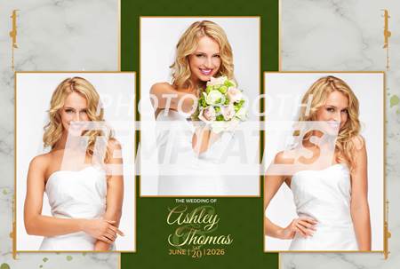 Marble Luxe Wedding 3-pose Postcard 2 Marble Luxe Wedding 3-pose Postcard