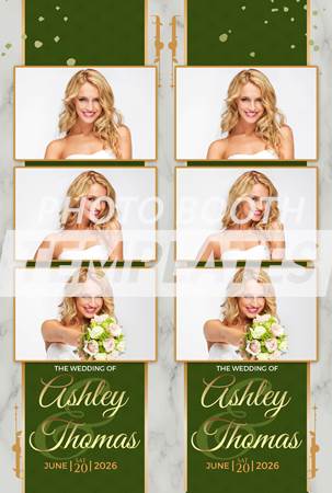 Marble Luxe Wedding 3-up Strips 2 Marble Luxe Wedding 3-up Strips