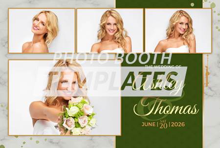Marble Luxe Wedding 4-pose Postcard 2 Marble Luxe Wedding 4-pose Postcard