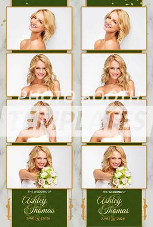 Marble Luxe Wedding 4-up Strips 2 Marble Luxe Wedding 4-up Strips