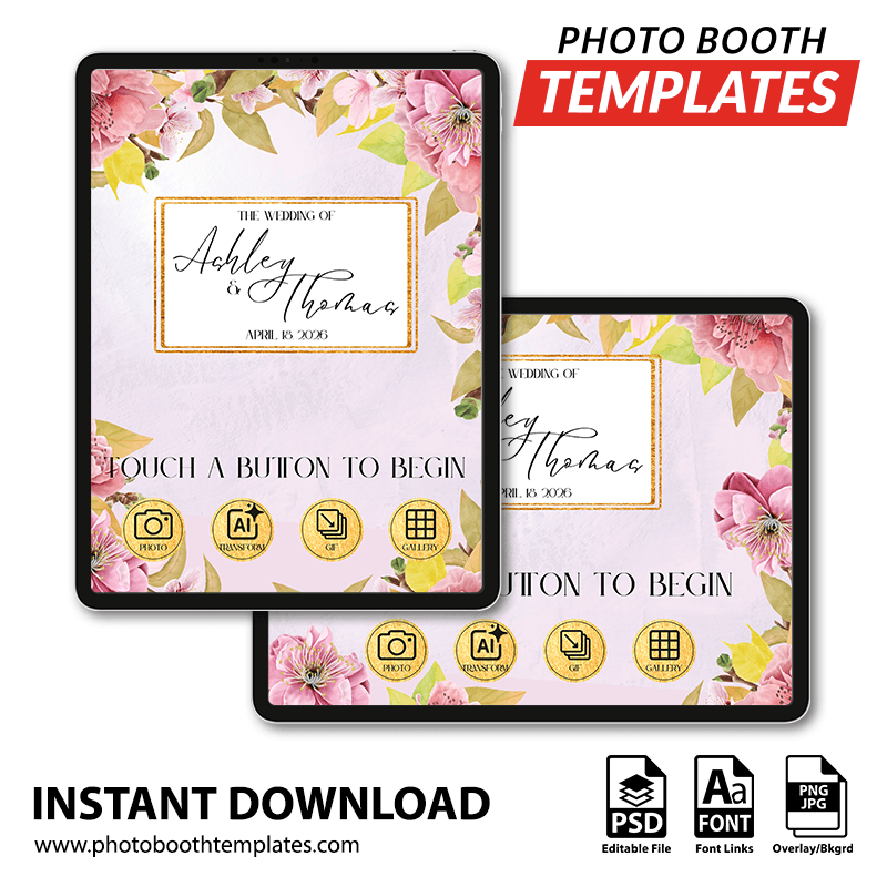 Botanical Cherry Blossom iPad Welcome Screens 1 Botanical Cherry Blossom iPad Welcome Screens