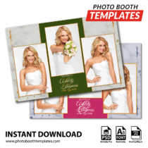Marble Luxe Wedding 3-pose Postcard