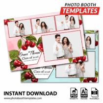Cherry Celebration 4-pose Postcard