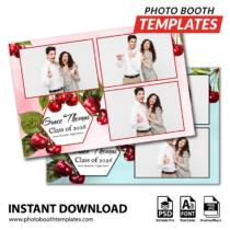 Cherry Celebration 3-pose Postcard