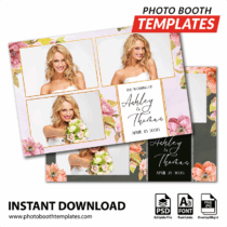 Botanical Cherry Blossom 3-pose Postcard
