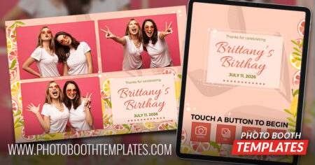 Photo Booth Templates – No Design Stress, Instant Download 18 new templates image citrus party photo booth templates