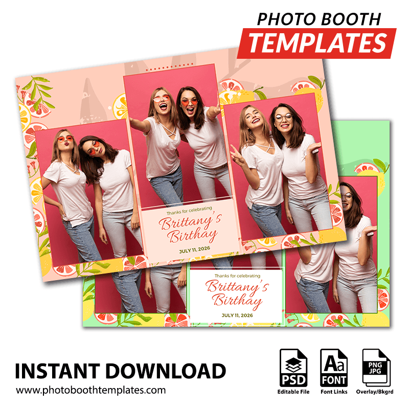 Citrus Party 3-pose Postcard