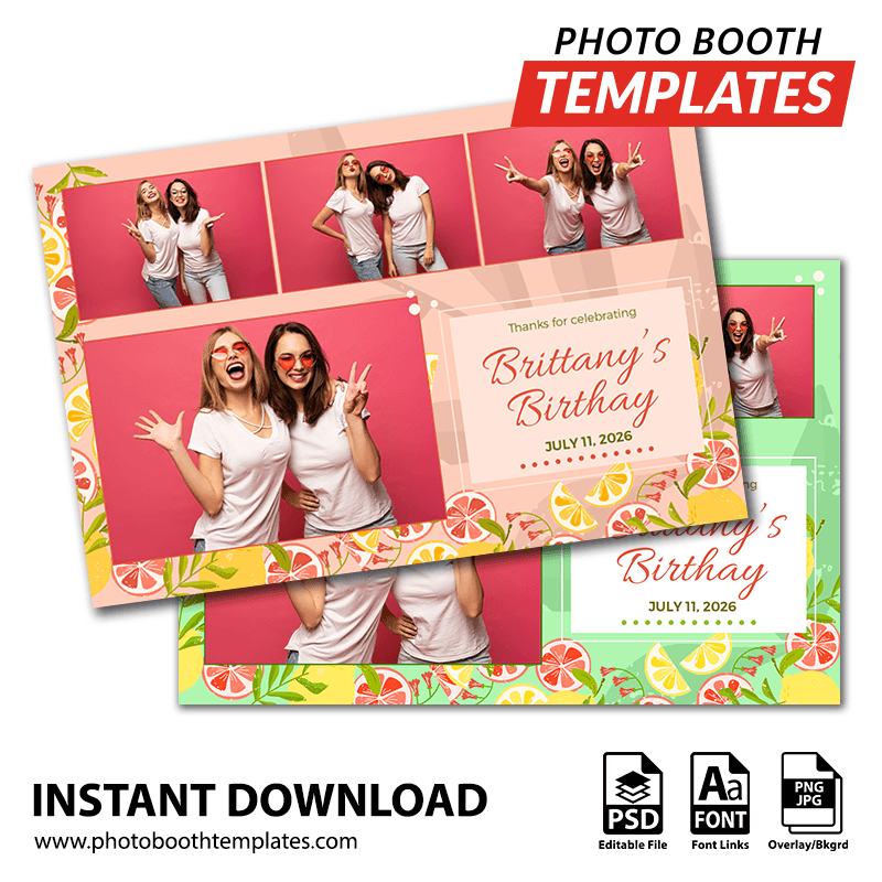 Citrus Party 4-pose Postcard