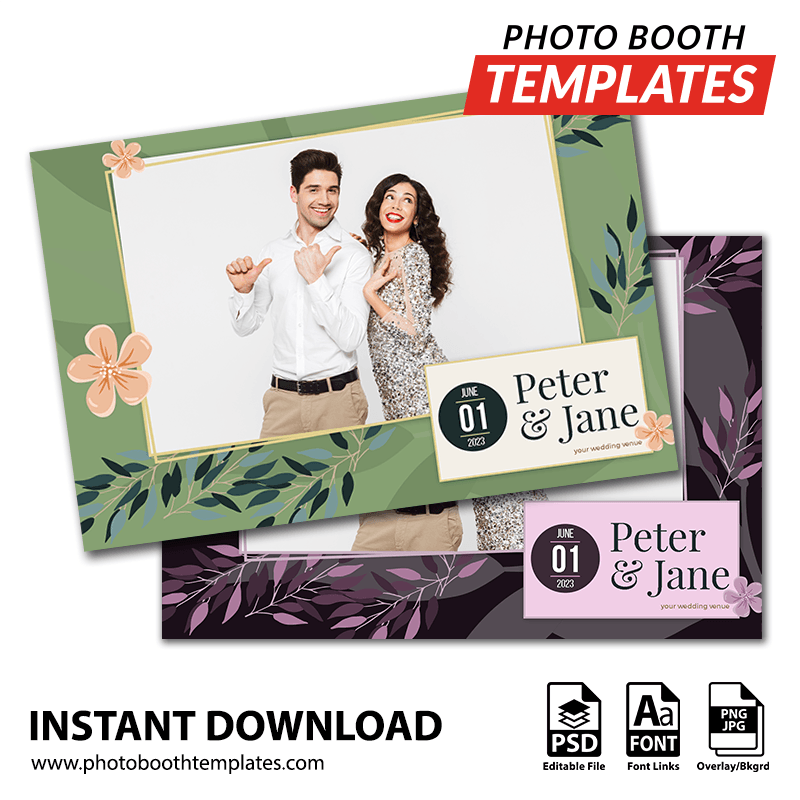 Modern Wedding Postcard