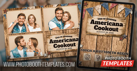 Photo Booth Templates – No Design Stress, Instant Download 20 New Americana Celecbration photo booth templates theme and screens