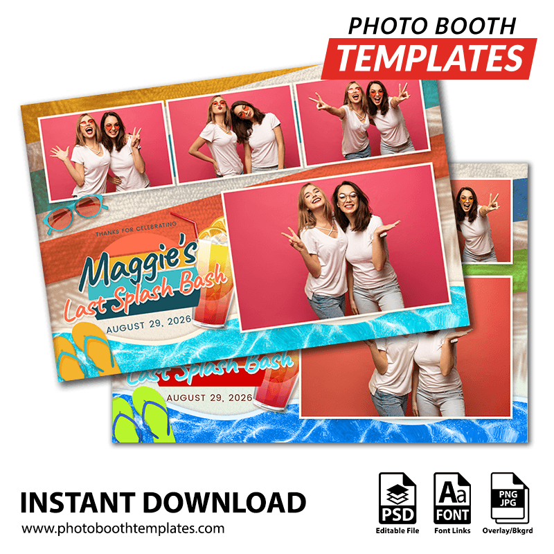 Last Splash Bash 4-pose Postcard