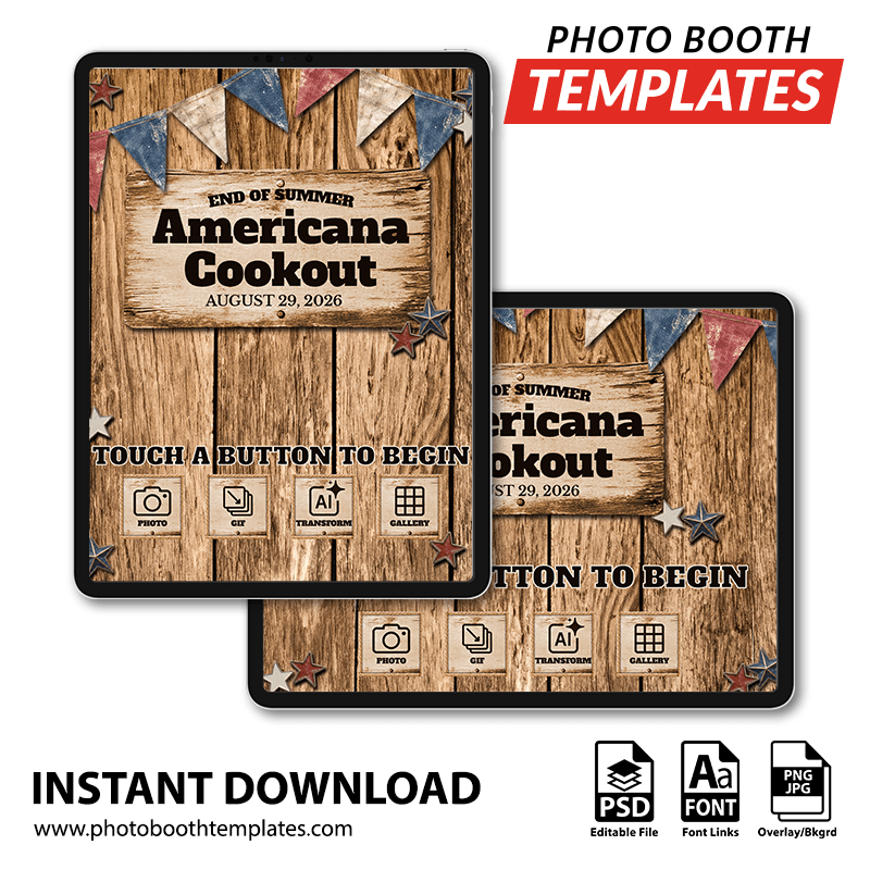 Americana Celebration iPad Welcome Screens 1 Americana Celebration iPad Welcome Screens