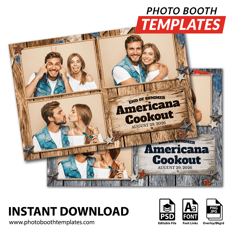 Americana Celebration 3-pose Postcard