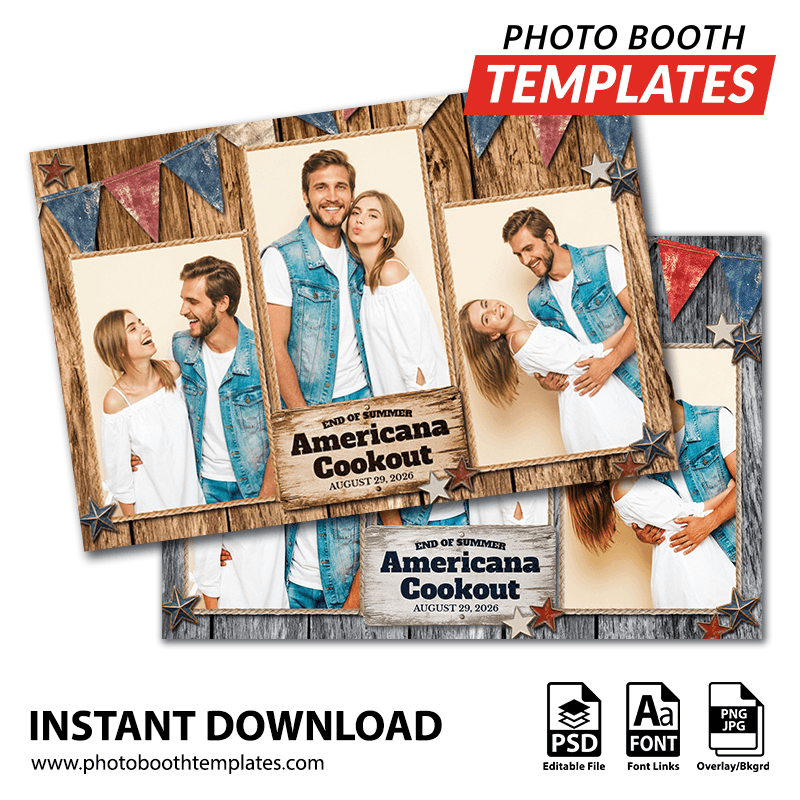 Americana Celebration 3-pose Postcard